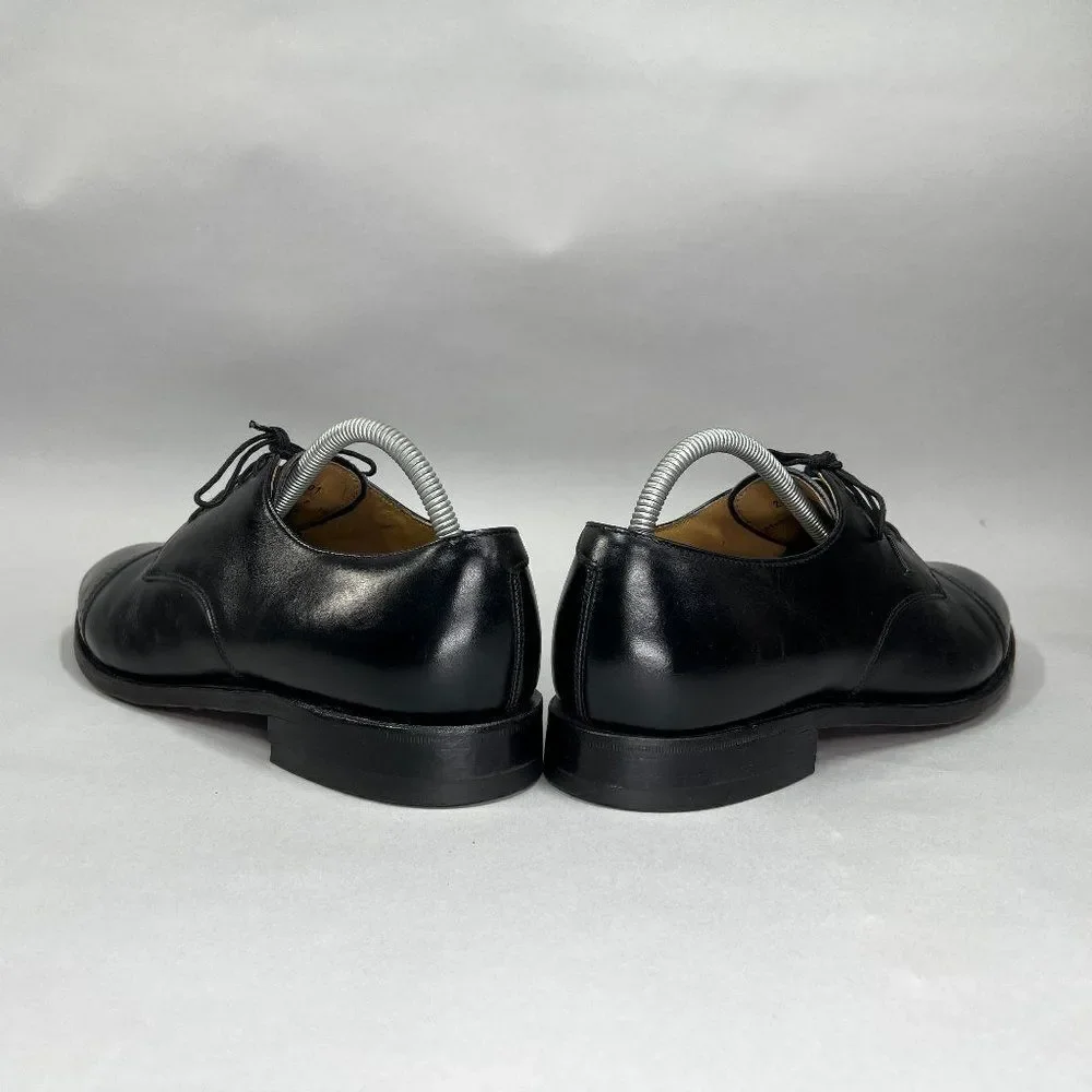 Johnston & Murphy Men's Size 8‎ Black Leather Cap Toe Dress Shoes